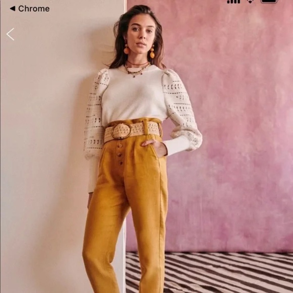Sezane Anderson Trousers in Ochre (FR 38/US 6)